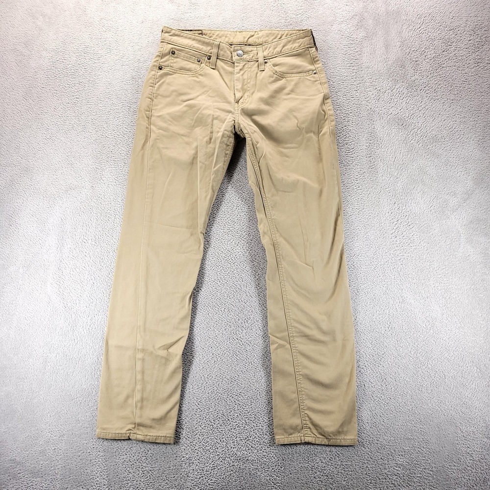 Levis 511 Jeans Mens 30x30 Beige Regular Straight Stretch Comfort
